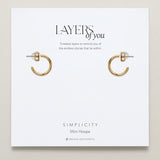 Bryan Anthonys Layers of You Gold Simplicity Mini Hoops On Card