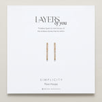 Bryan Anthonys Layers of You Gold Simplicity Pave Hoops On Card
