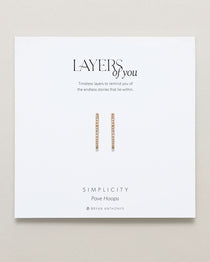 Bryan Anthonys Layers of You Gold Simplicity Pave Hoops On Card