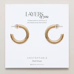 Bryan Anthonys Layers of You Gold Unstoppable Midi Hoops On Card