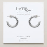 Bryan Anthonys Layers of You Silver Unstoppable Midi Hoops On Card