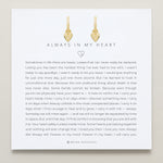 Bryan Anthonys Always In My Heart Gold Huggie Earring On Card
