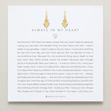 Bryan Anthonys Always In My Heart Gold Huggie Earring On Card