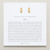 Bryan Anthonys Beautifully Broken Gold Huggie Earrings On Card 