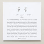 Bryan Anthonys Beautifully Broken Silver Huggie Earrings On Card 