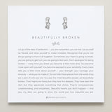 Bryan Anthonys Beautifully Broken Silver Huggie Earrings On Card 