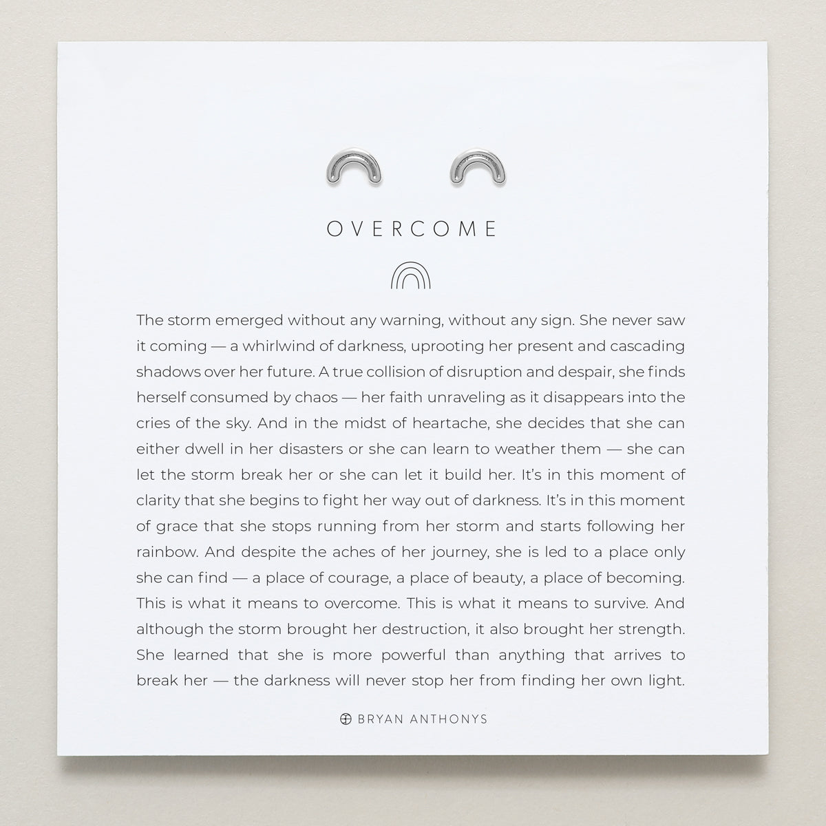 Bryan Anthonys Overcome Silver Rainbow Earrings On Card