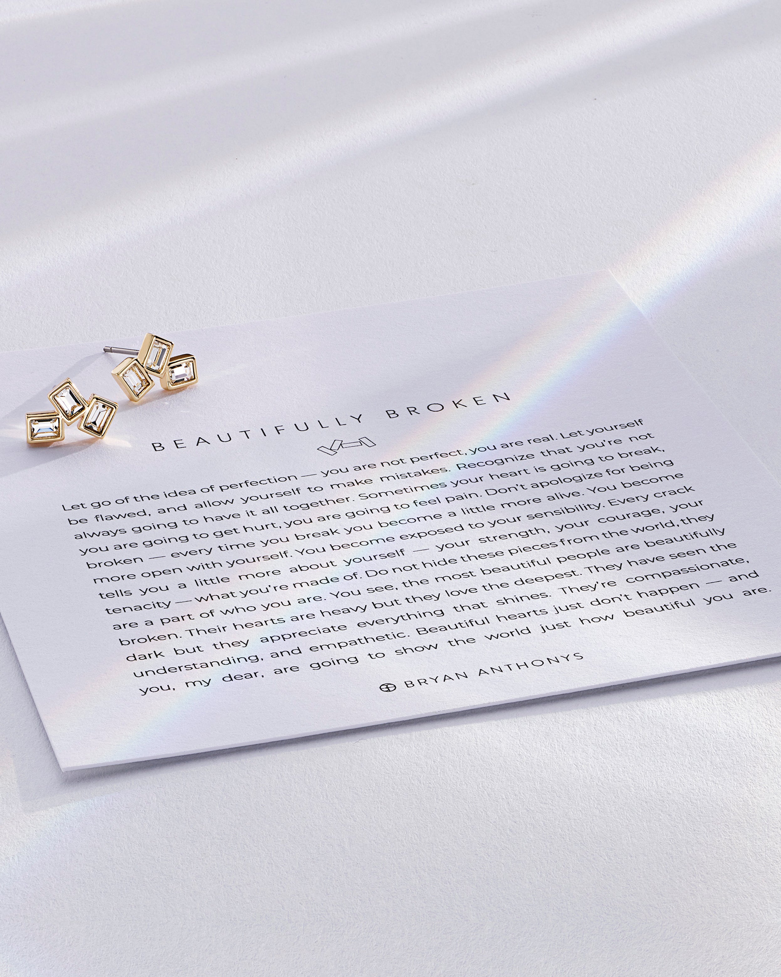 Bryan Anthonys Beautifully Broken Silver Stud Earring On Card Dynamic