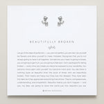 Bryan Anthonys Beautifully Broken Silver Stud Earrings On Card