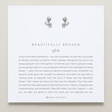 Bryan Anthonys Beautifully Broken Silver Stud Earrings On Card