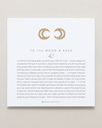 Bryan Anthonys To The Moon And Back Gold Stud Earrings On Card