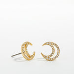 Bryan Anthonys To The Moon And Back Gold Stud Earrings Macro
