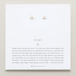Bryan Anthonys Dainty Tribe Gold Stud Earrings On Card