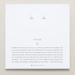 Bryan Anthonys Dainty Tribe Silver Stud Earrings On Card