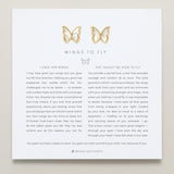 Bryan Anthonys Wings To Fly Gold Stud Earrings On Card