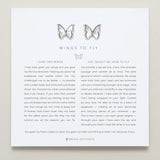 Bryan Anthonys Wings To Fly Silver Stud Earrings On Card