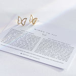 Bryan Anthonys Wings To Fly Gold Stud Earrings On Card Dynamic
