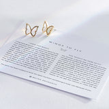 Bryan Anthonys Wings To Fly Gold Stud Earrings On Card Dynamic