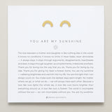 Bryan Anthonys You Are My Sunshine Gold Stud Earring On Card