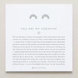 Bryan Anthonys You Are My Sunshine Silver Stud Earring On Card
