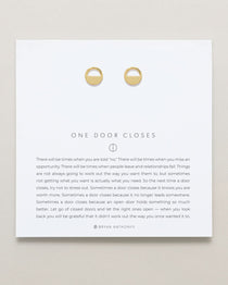 Bryan Anthonys One Door Closes Gold Earring On Card