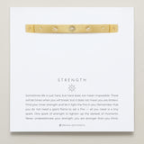Bryan Anthonys Strength Gold Hinged Bracelet with Crystals on card