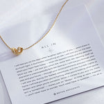 All In Necklace on card in 14k gold finish