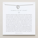 Bryan Anthonys dainty always in my heart memorial death necklace silver