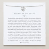 Bryan Anthonys dainty always in my heart memorial death necklace silver