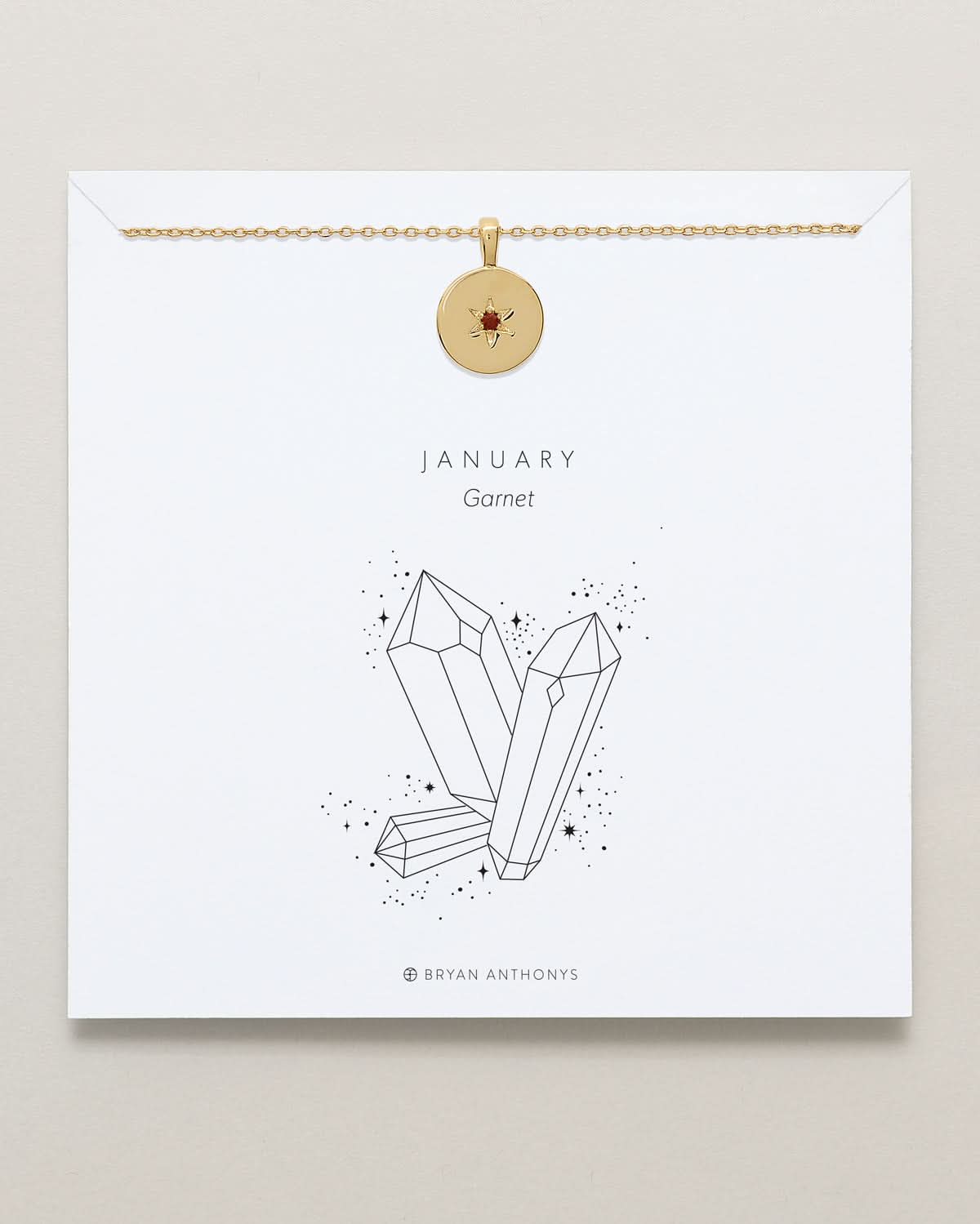 Birthstone Pendant Necklace carded