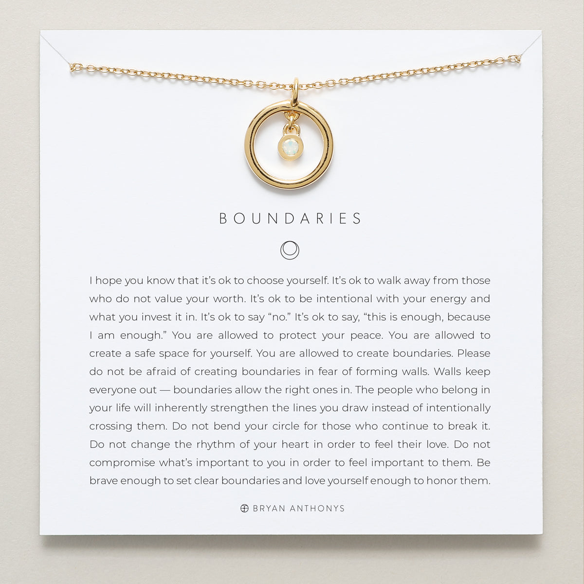 Bryan Anthonys dainty boundaries necklace 14k gold opal