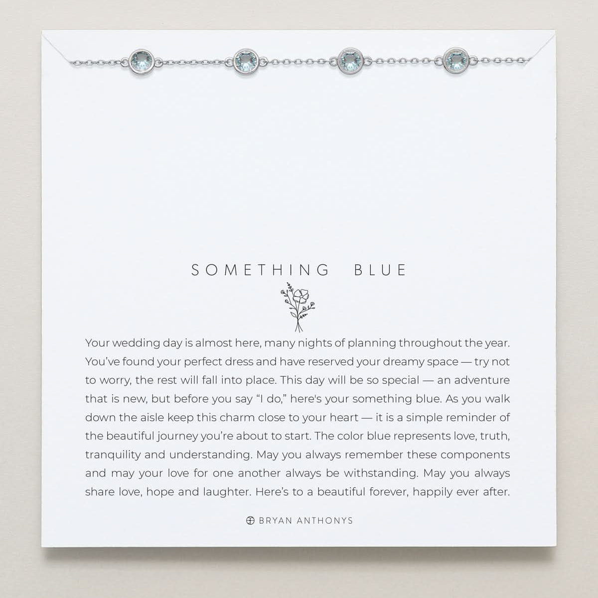 Bryan Anthonys Something Blue Gold Necklace On Card