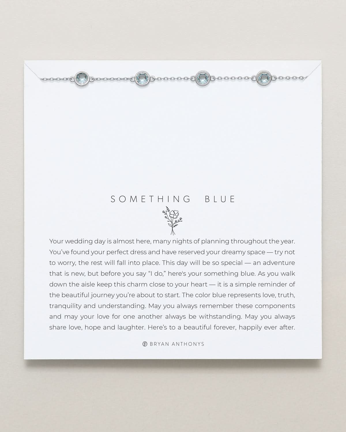Bryan Anthonys Something Blue Gold Necklace On Card