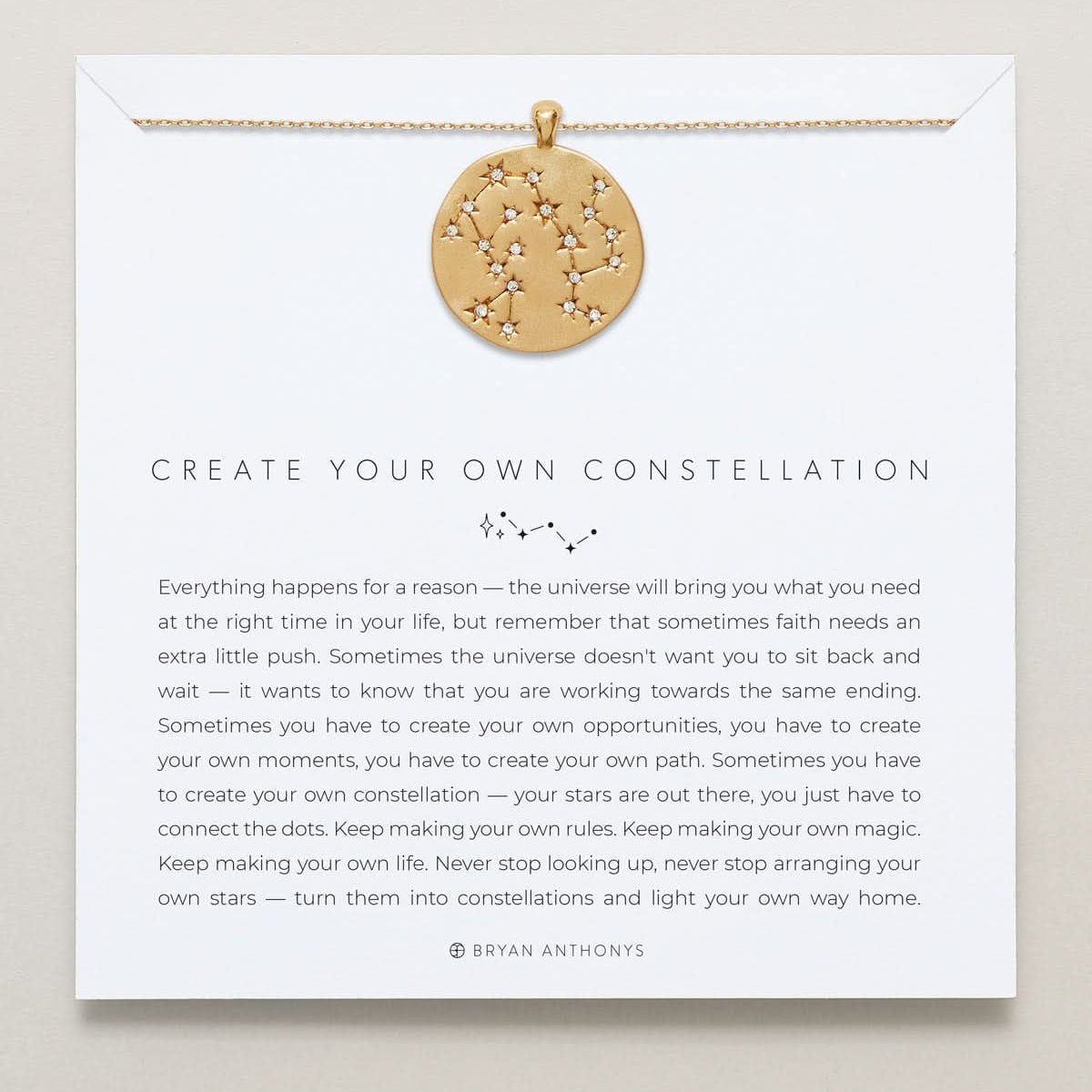Create Your Own Constellation Necklace carded