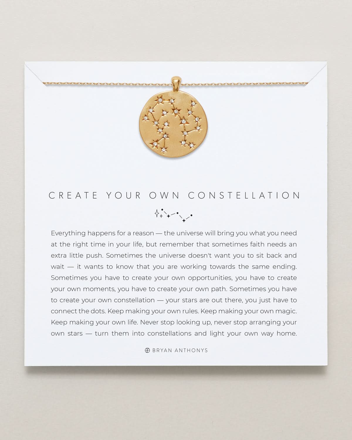 Create Your Own Constellation Necklace carded