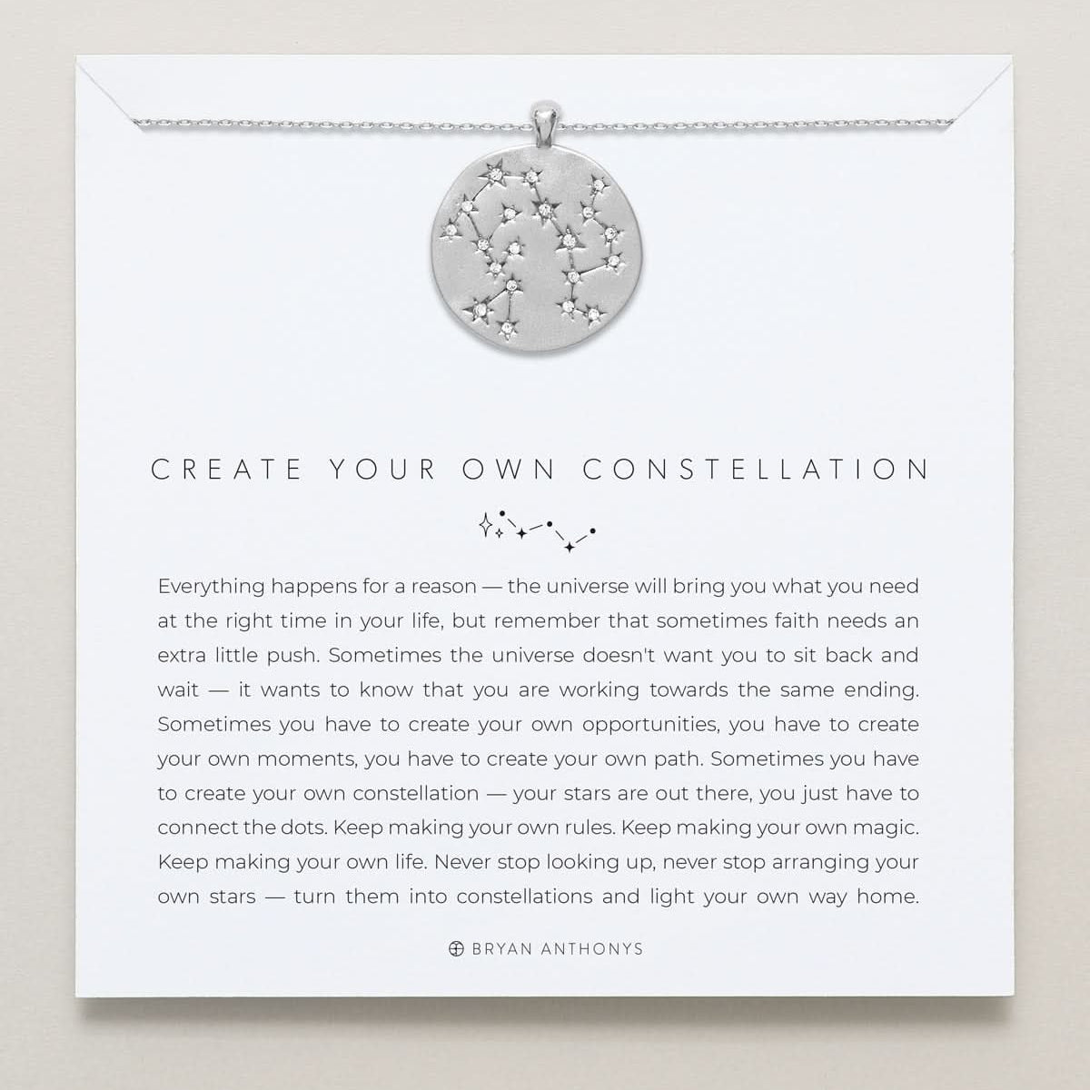 Create Your Own Constellation Necklace carded