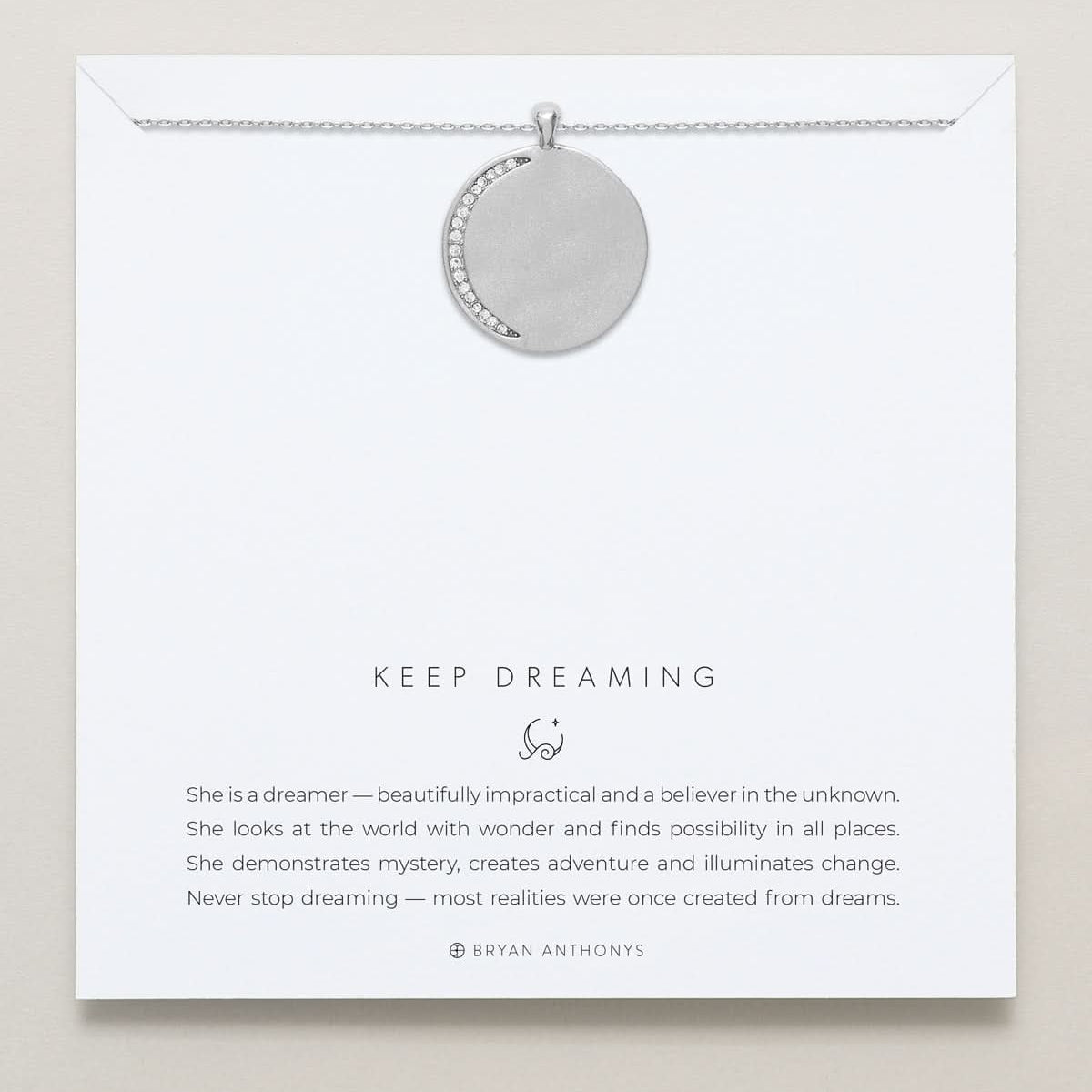 Keep Dreaming Necklace in silver finish