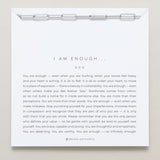 Bryan Anthonys I Am Enough Silver Paperclip Chain Necklace On Card