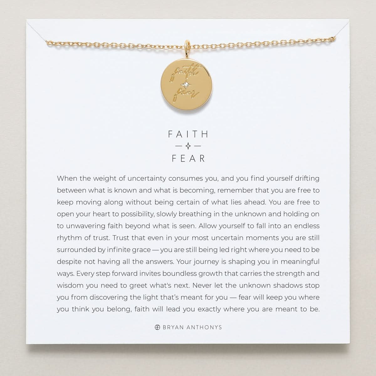 bryan anthonys faith over fear necklace mindful messages 14k gold