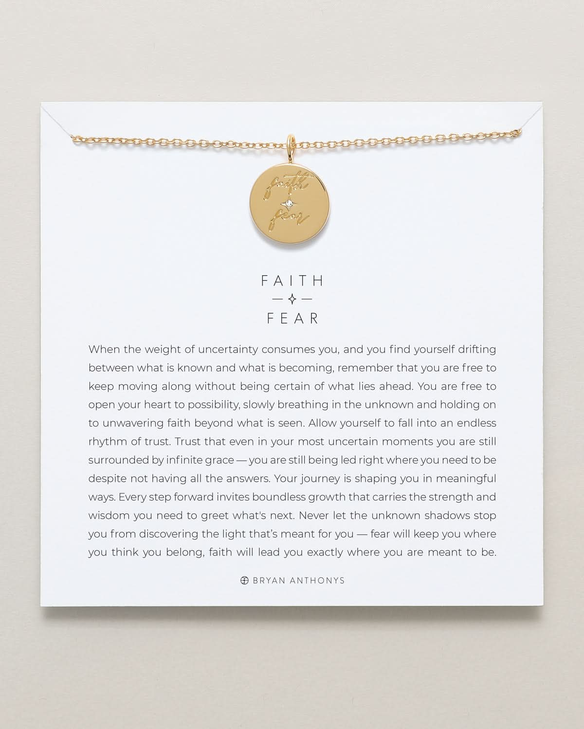 bryan anthonys faith over fear necklace mindful messages 14k gold
