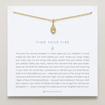 Bryan Anthonys dainty find your fire flame necklace 14k gold