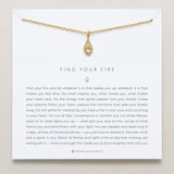 Bryan Anthonys dainty find your fire flame necklace 14k gold