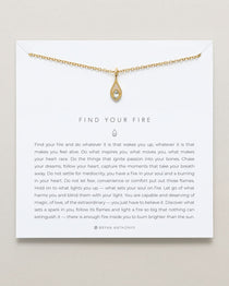 Bryan Anthonys dainty find your fire flame necklace 14k gold