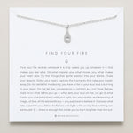 Bryan Anthonys dainty find your fire flame necklace silver