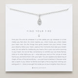 Bryan Anthonys dainty find your fire flame necklace silver