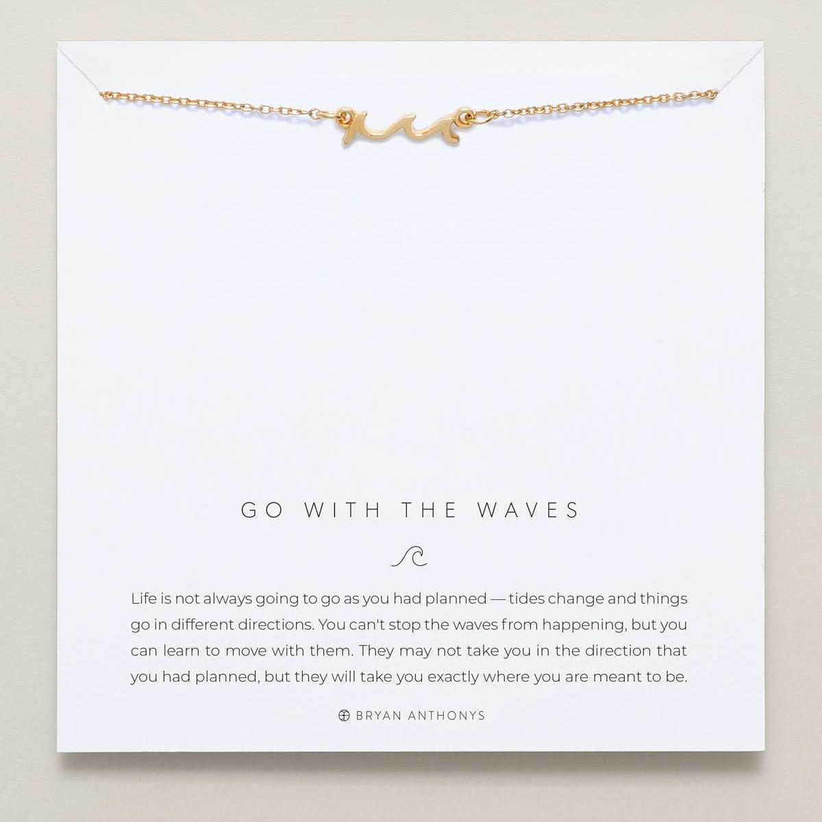 Bryan Anthonys dainty go with the waves necklace 14k gold