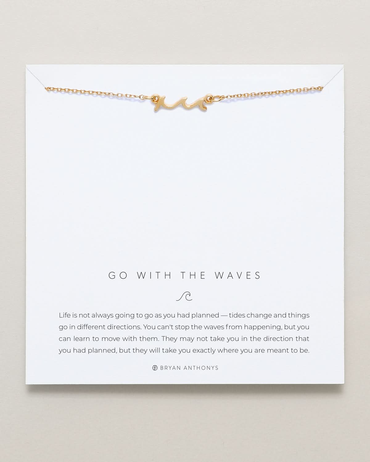 Bryan Anthonys dainty go with the waves necklace 14k gold