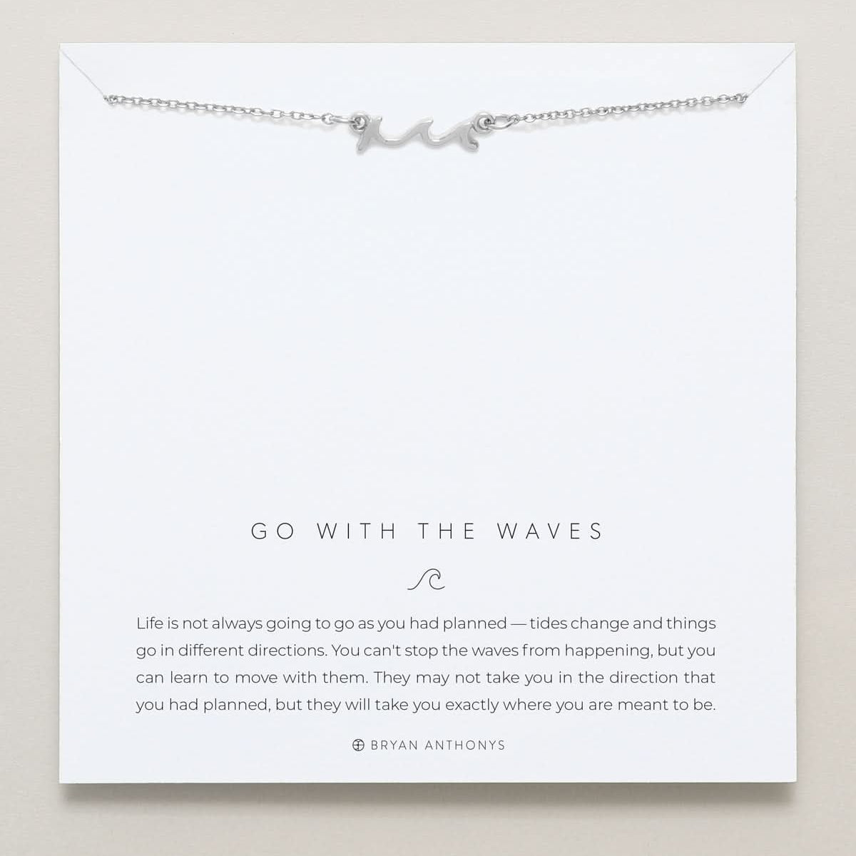 Bryan Anthonys dainty go with the waves necklace silver
