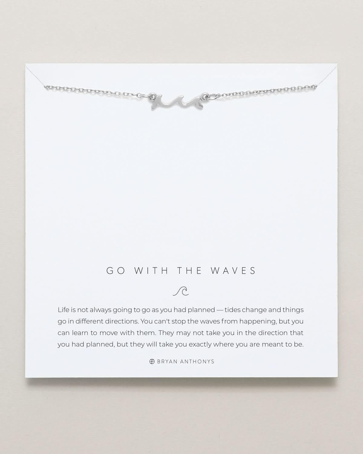 Bryan Anthonys dainty go with the waves necklace silver