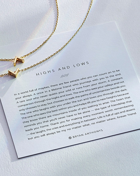 Bryan Anthonys Highs And Lows Gold Chain Bracelet Set On Card